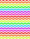 Printed Wafer Paper - Rainbow Chevron